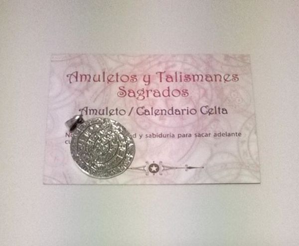 Imagen de AMULETO Seguridad, sabiduría y todo poder en plata calendario celta 8 MM