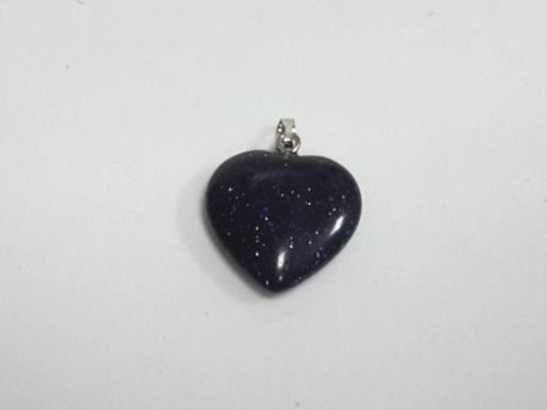 Imagen de Colgante de piedra natural en forma de corazón Aventurina violeta