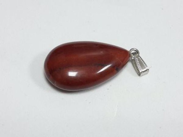 Imagen de Colgante gota piedra natural Jaspe rojo