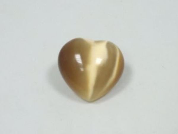 Imagen de Corazón de piedra natural de Ojo de gato marrón