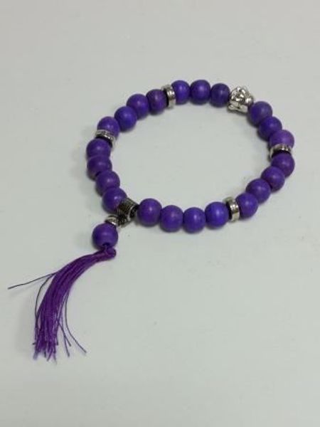 Imagen de PULSERA MALA VIOLETA CON BUDA