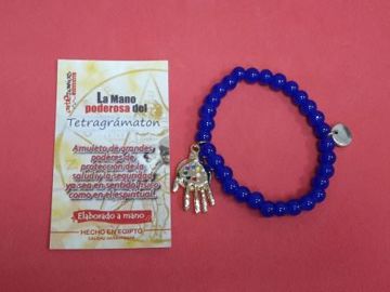 Imagen de PULSERA MANO PODEROSA AZUL