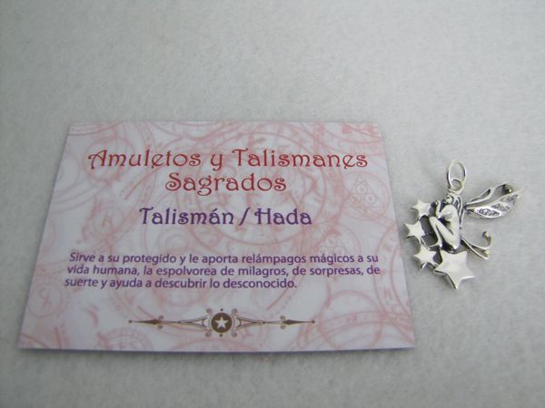 Imagen de TALISMÁN HADA CON ESTRELLAS 30X40MM