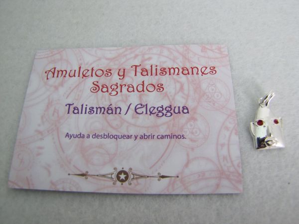 Imagen de TALISMÁN DE PLATA COLGANTE ELEGGUA