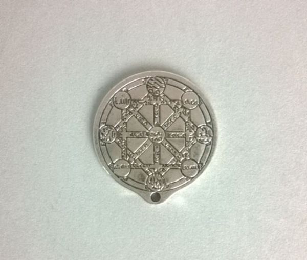 Imagen de COLGANTE TALISMAN ARBOL CABALA DE LA VIDA HEXAGONAL ZAMAK  40 MMS