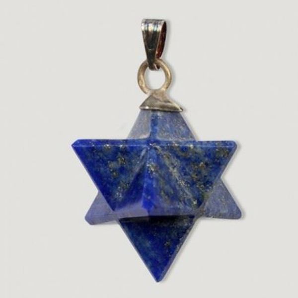 Imagen de Colgante Merkaba piedra natural Lapislazuli 25 mms