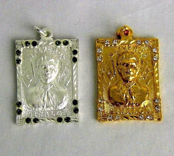 Picture of Jesus Malverde SILVER PLATED MEDAL