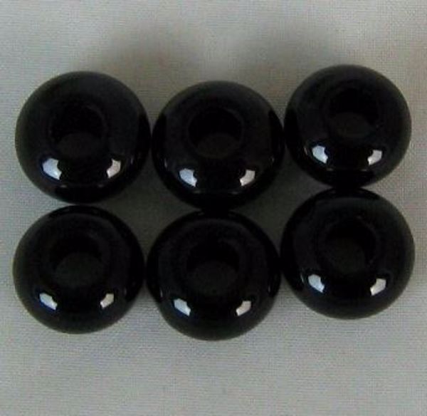 Picture of Onix natural en forma de donuts abalorio tipo pandora 14X9 mms