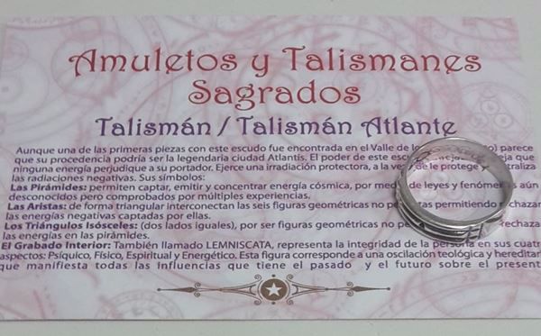 Imagen de TALISMÁN ANILLO ATLANTE AGUJERO TRANSMISOR DE ENERGIA 17mm