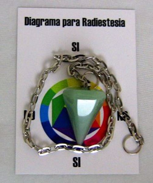 Imagen de Péndulo de jade hexagonal en punta