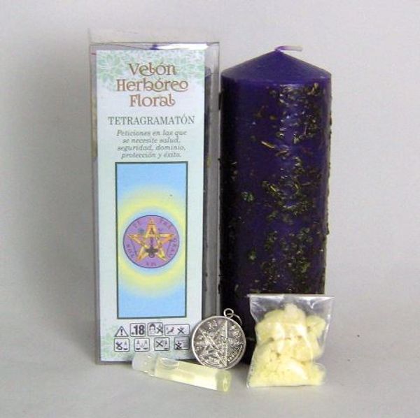 Imagen de Velón herbóreo floral tetragramatón: manteca de cacao