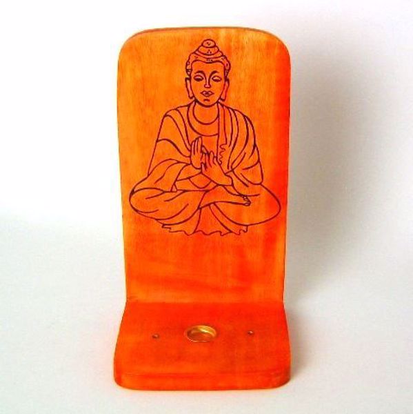 Imagen de PORTAINCIENSO BUDA MADERA CONO 10X18X9 CMS