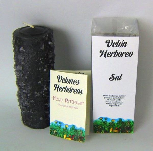 Picture of Velón herbóreo negro con Sal