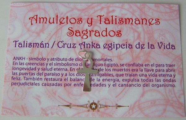 Picture of TALISMÁN DE PLATA CRUZ ANKA DE LA VIDA 24X13 MM