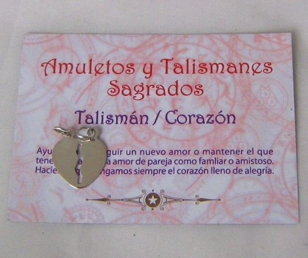 Picture of TALISMÁN DE PLATA CORAZÓN PARTIDO 20X18 MMS