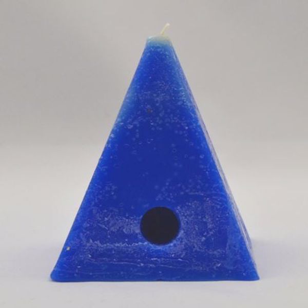 Imagen de Vela pirámide de los deseos azul