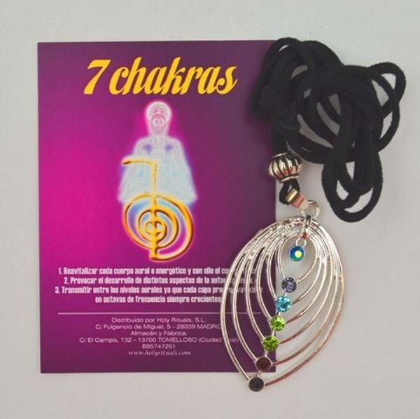 Imagen de COLGANTE HOJA 7 CHAKRAS