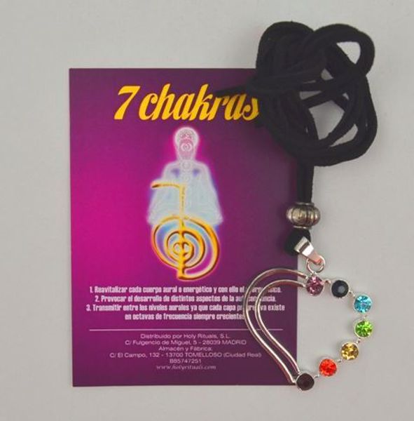 Imagen de COLGANTE CORAZON 7 CHAKRAS