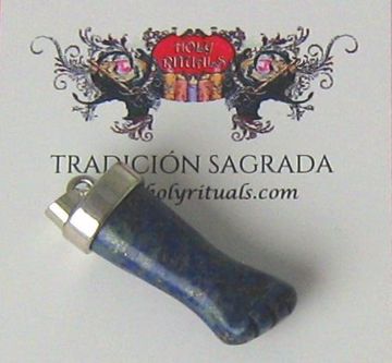 Imagen de AMULETO ZAMAK HIGA PUÑO CERRADO LAPISLAZULI 35 MMS