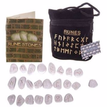 Imagen de Kit de runas Cuarzo blanco 