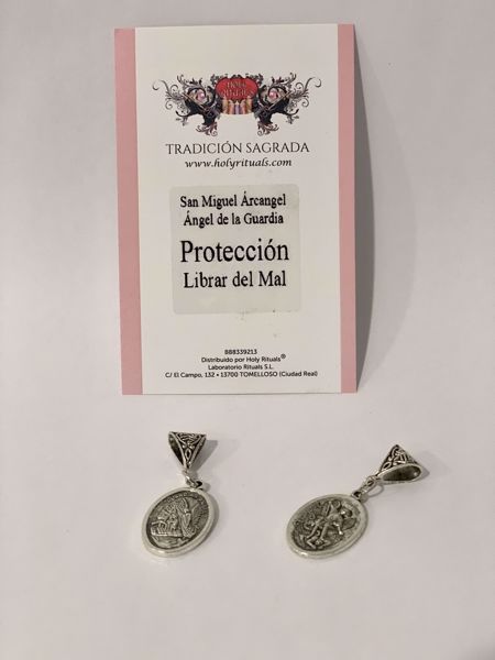 Picture of Medalla zamak San Miguel Arcangel y reverso ángel Guardián . 2.5 cm