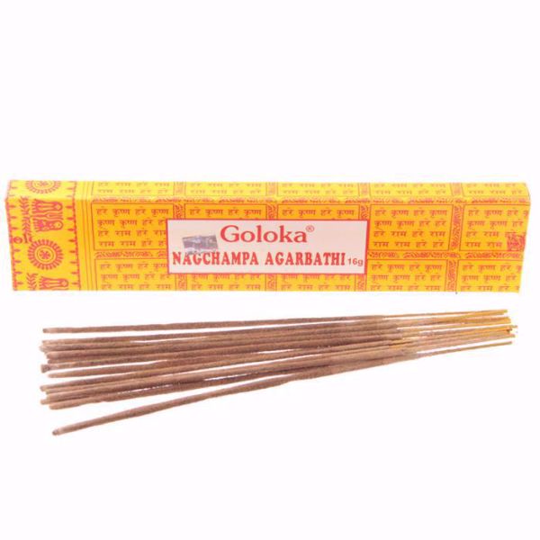 Imagen de Varillas de Incienso 15- Nag Champa - Goloka - Agarbathi - 16gr