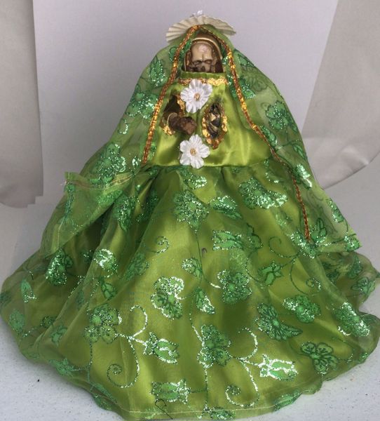 Imagen de VESTIDO ARTESANAL SANTA MUERTE VERDE