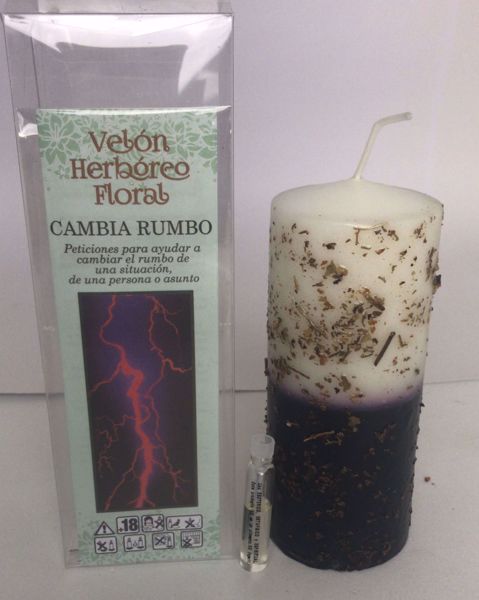 Imagen de Velón herbóreo floral Cambia Rumbo: con aceite litúrgico