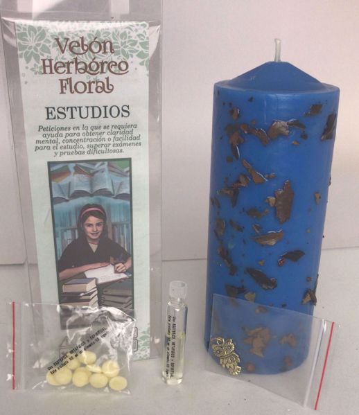 Imagen de Velón herbóreo floral estudios: manteca, aceite litúrgico y amuleto