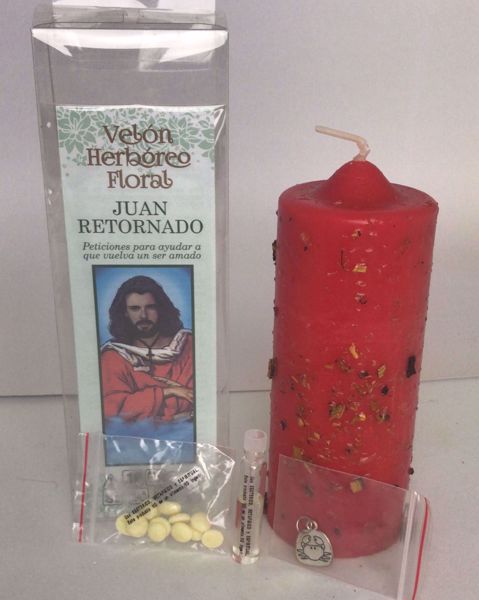 Imagen de Velón herbóreo floral Juan retornado: manteca, aceite litúrgico y amuleto