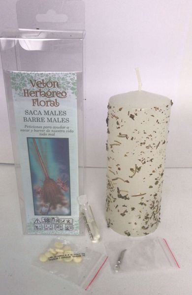 Imagen de Velón herbóreo floral saca y barre males: manteca, aceite litúrgico y amuleto