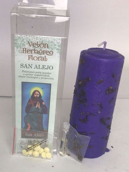 Imagen de Velón herbóreo floral San Alejo: manteca de cacao