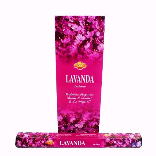 Imagen de INCIENSO HEXAGONAL LAVANDA (1 unidad, 20 varillas) marca SAC