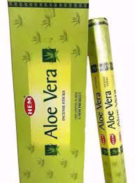 Imagen de INCIENSO HEXAGONAL ALOE VERA (1 unidad, 20 varillas) marca HEM